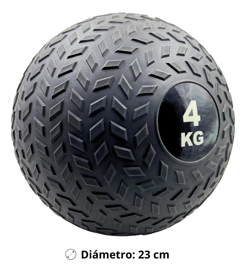 BALON MEDICINAL DE 4 KG PARA ENTRENAMIENTO FUNCIONAL Y FUERZA - 2