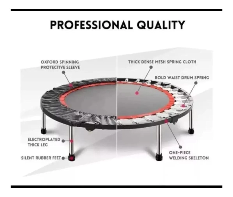 TRAMPOLIN PLEGABLE RESISTENTE PARA EJERCICIOS EN CASA Y GIMNASIO - 2
