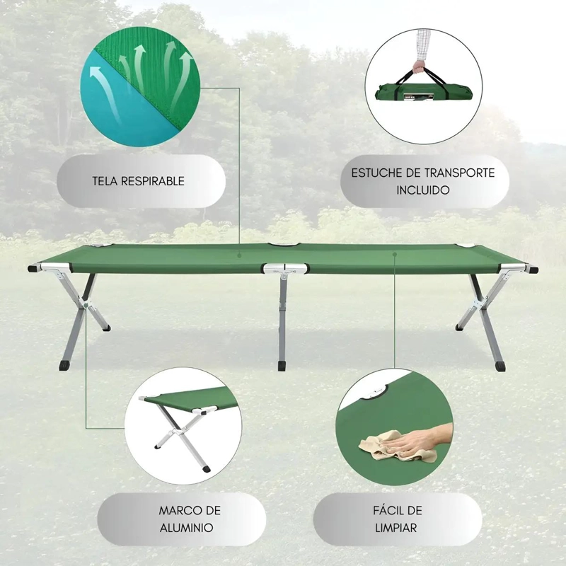 CATRE PLEGABLE PARA CAMPING CON ESTRUCTURA RESISTENTE Y DISEÑO COMPACTO - 4