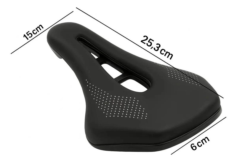 ASIENTO ERGONOMICO PARA BICICLETA CON CANAL DE ALIVIO ANTIPROSTATICO - 4