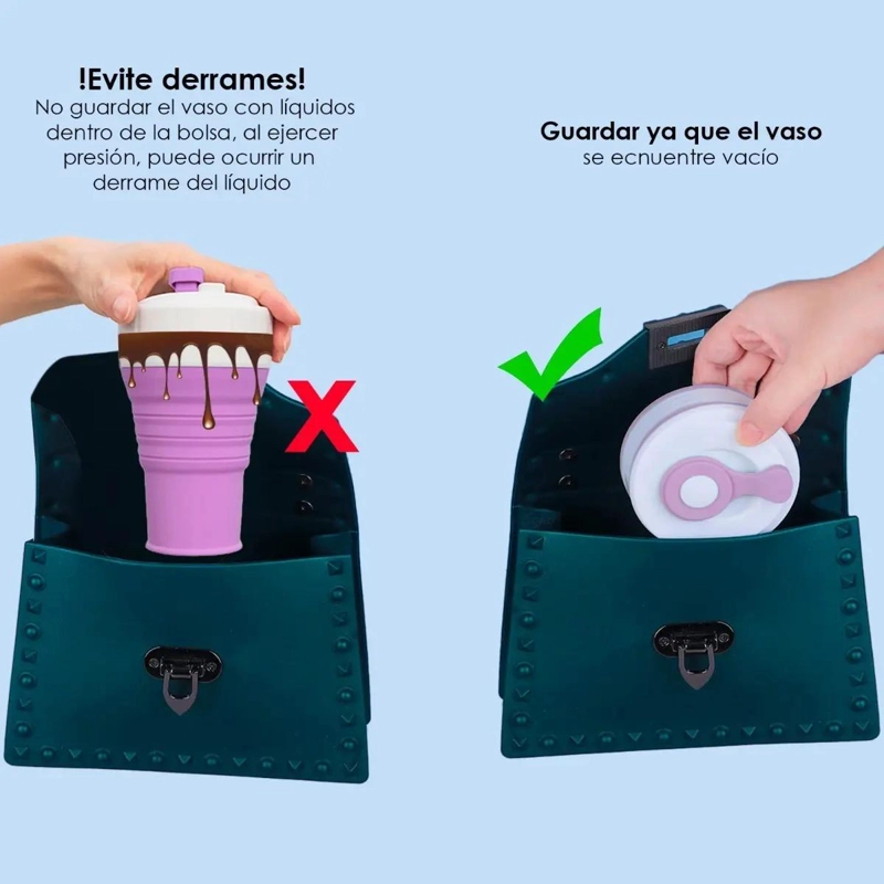 VASO TE RMICO PLEGABLE PORTATIL PARA CAFE  CON CIERRE HERME TICO - 5
