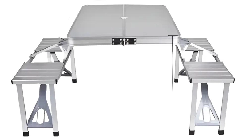 MESA DE CAMPING PORTATIL CON SILLAS PLEGABLES Y COMEDOR EXTENSIBLE - 1