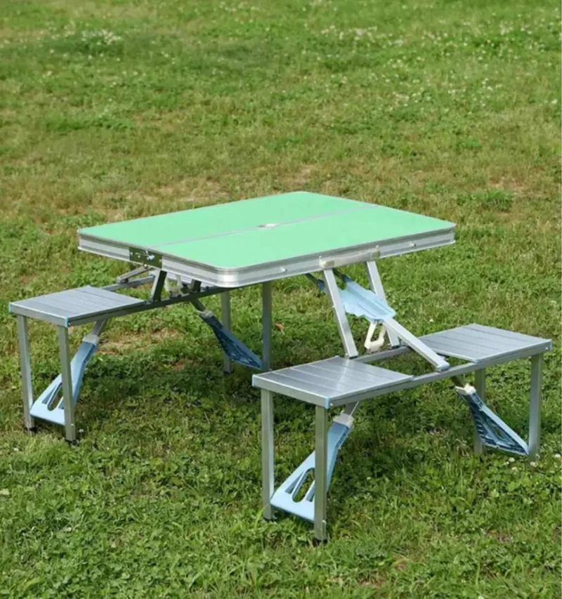 MESA DE CAMPING PORTATIL CON SILLAS PLEGABLES Y COMEDOR EXTENSIBLE - 4