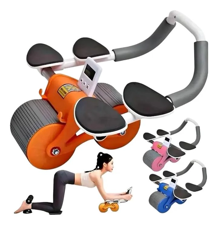 EQUIPO PARA EJERCICIOS ABDOMINALES CON RUEDAS Y CONTADOR DIGITAL INTEGRADO - 1