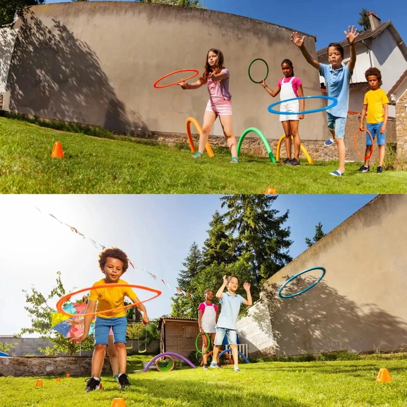 SET DE 5 AROS DE GIMNASIA DE POLIETILENO DE 75 CM COLOR MORADO - 3