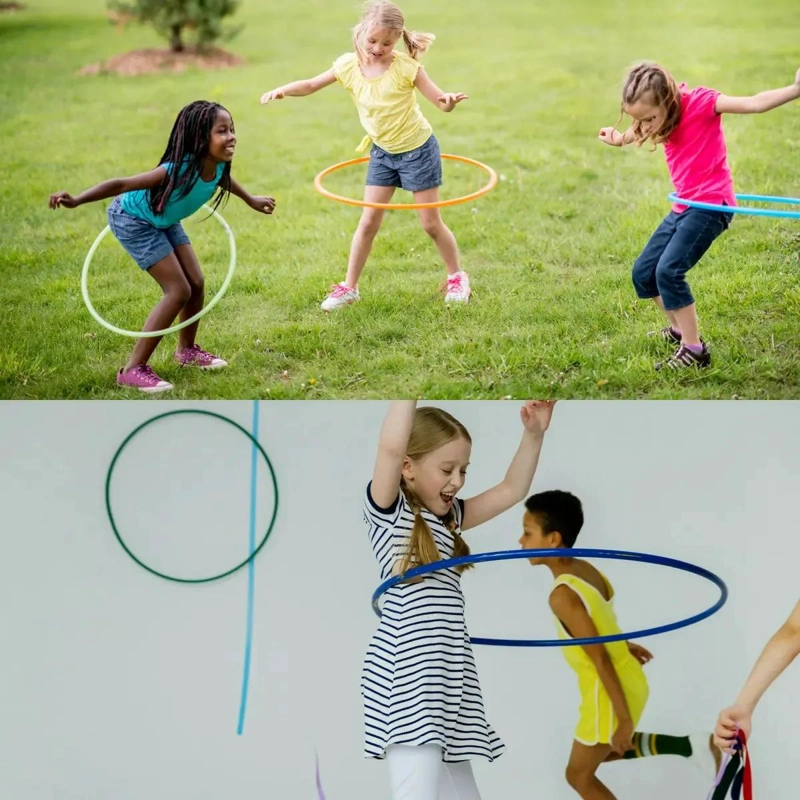 SET DE 5 AROS DE GIMNASIA DE POLIETILENO DE 75 CM COLOR MORADO - 4