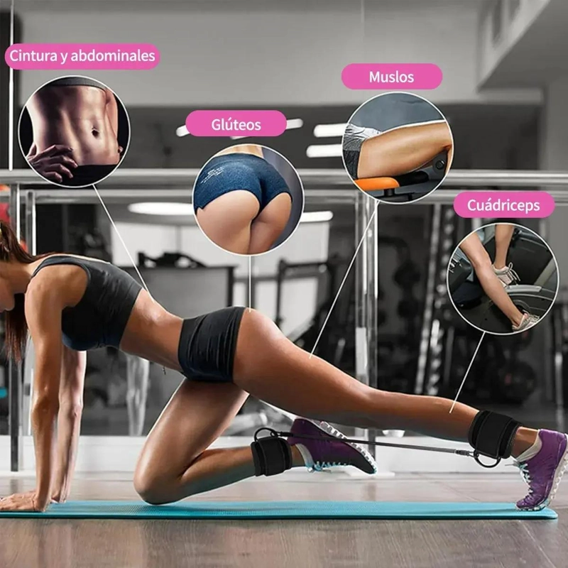 SET DE 5 GRILLETES PARA TOBILLO IDEALES PARA ENTRENAMIENTO DE GLUTEOS Y GIMNASIO - 2