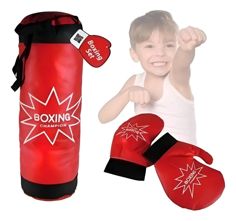 SACO DE BOXEO CON GUANTES PARA NIÑOS Y BEBE S JUGUETE INTERACTIVO - 1
