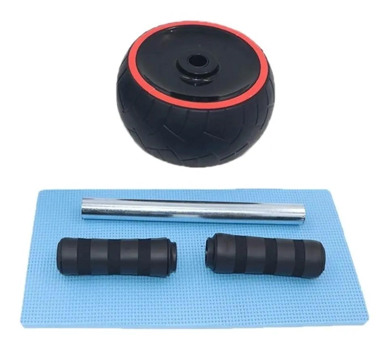 RUEDA PARA EJERCICIO ABDOMINAL CON MINI ALFOMBRA PARA RODILLAS - 4