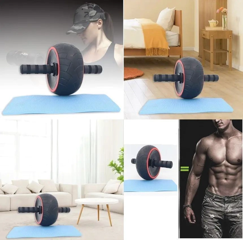 RUEDA PARA EJERCICIO ABDOMINAL CON MINI ALFOMBRA PARA RODILLAS - 5