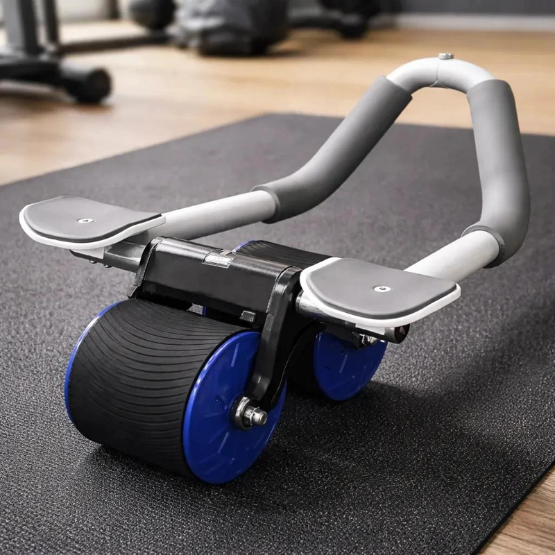 RODILLO PARA ABDOMINALES CON SOPORTE ERGONOMICO Y RUEDA RESISTENTE AZUL - 2