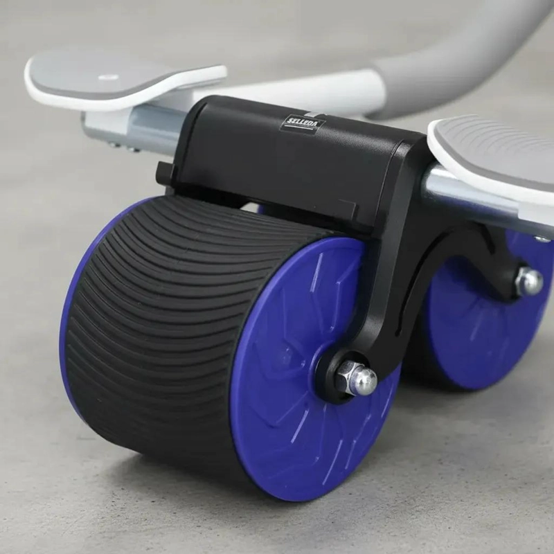 RODILLO PARA ABDOMINALES CON SOPORTE ERGONOMICO Y RUEDA RESISTENTE AZUL - 4