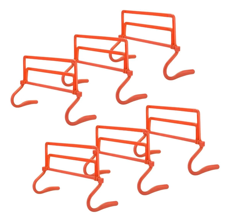 SET DE 6 VALLAS AJUSTABLES PARA ENTRENAMIENTO DE FITNESS ENTRE 15 Y 35 CM - 1