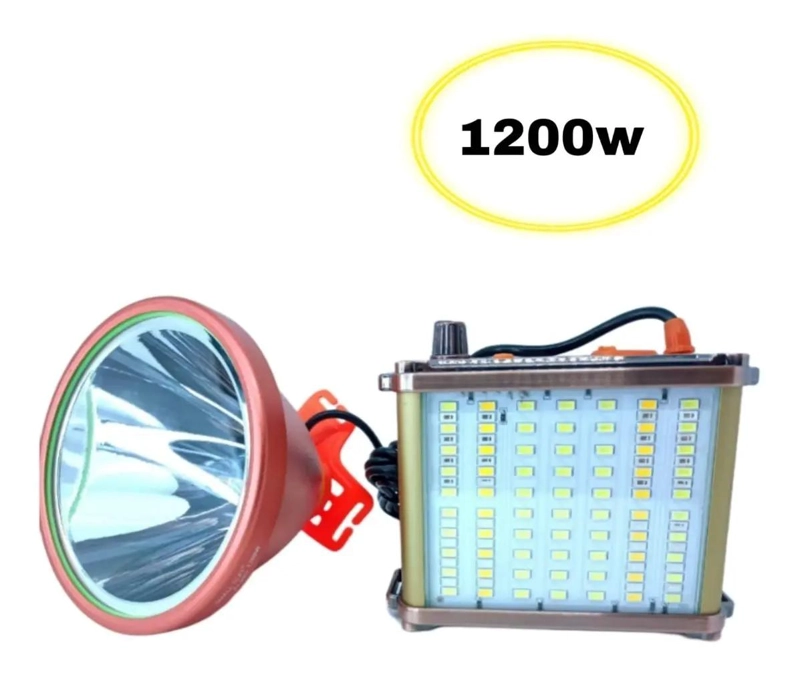 LINTERNA FOCO LED PARA CAMPING Y ACTIVIDADES AL AIRE LIBRE 1200W - 2