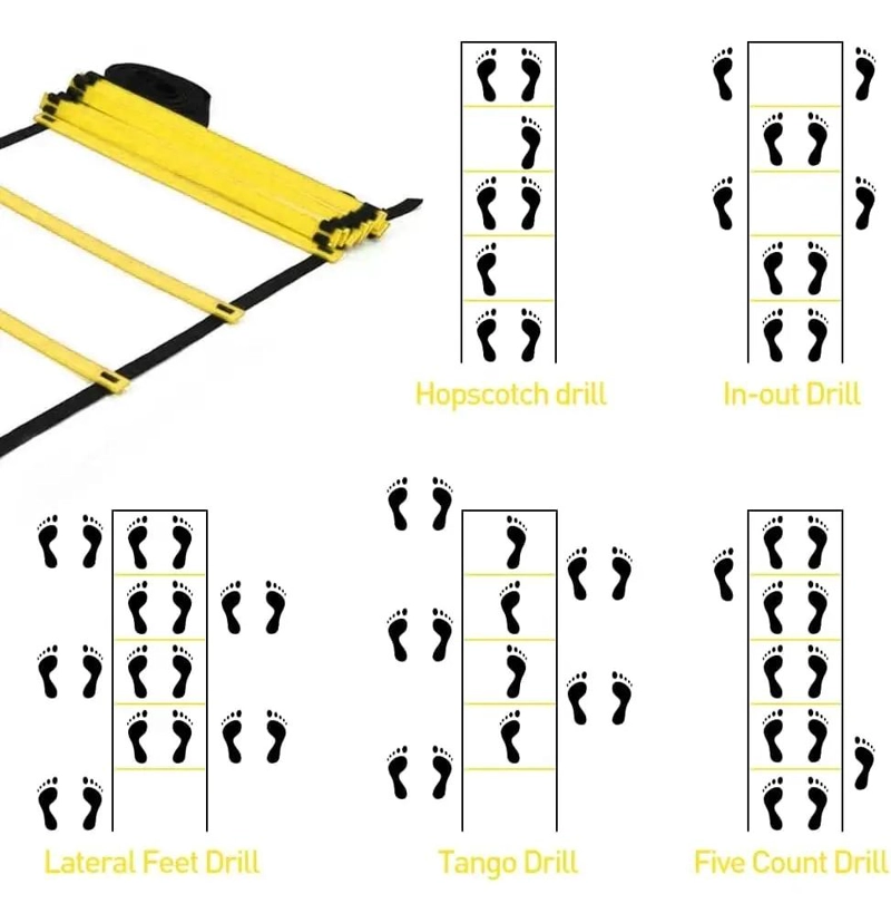 KIT DE ENTRENAMIENTO CON CONOS, ESCALERA Y PARACAIDAS PARA AGILIDAD Y FUTBOL - 4