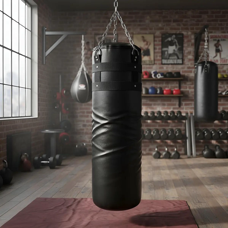 SACO DE BOXEO DE 100 CM CON RELLENO DE ASERRIN PARA ENTRENAMIENTO - 1