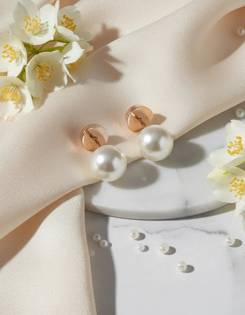 AROS DE ORO CON PERLA DE 6 MILIMETROS ELEGANTES Y DELICADOS - 1