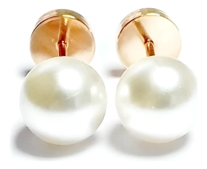 AROS DE ORO CON PERLA DE 6 MILIMETROS ELEGANTES Y DELICADOS - 4