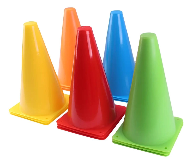 SET DE 20 CONOS DE ENTRENAMIENTO DE 18 CM PARA DEPORTE Y TRAFICO - 1