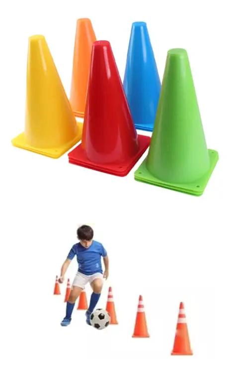 SET DE 20 CONOS DE ENTRENAMIENTO DE 18 CM PARA DEPORTE Y TRAFICO - 2