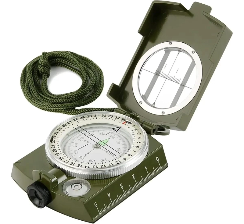 BRUJULA MILITAR MULTIFUNCION CON INCLINOMETRO Y RESISTENTE AL AGUA - 1
