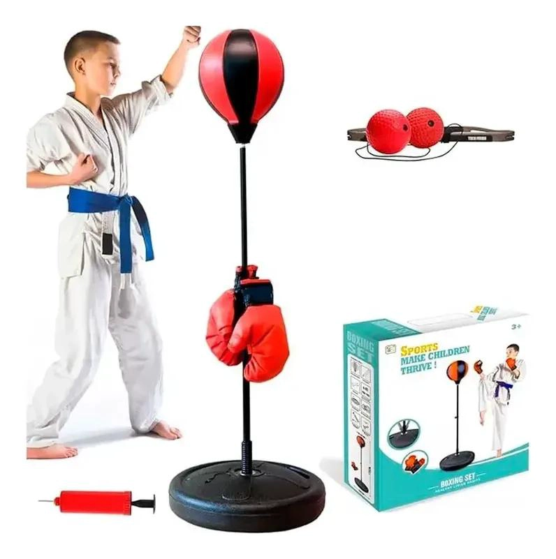 KIT DE BOXEO INFANTIL CON PELOTA DE GOLPEO Y BASE ESTABLE - 2
