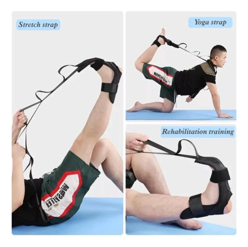 SET DE 2 CORREAS ELASTICAS PARA ESTIRAMIENTO Y EJERCICIOS DE PIERNAS - 2