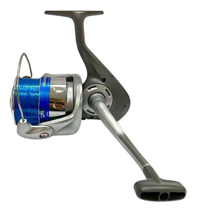 CARRETE DE PESCA GRIS CON SISTEMA REVERSIBLE PARA MANO DERECHA O IZQUIERDA - 1