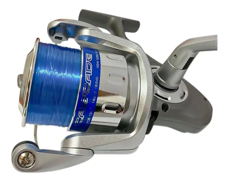 CARRETE DE PESCA GRIS CON SISTEMA REVERSIBLE PARA MANO DERECHA O IZQUIERDA - 2