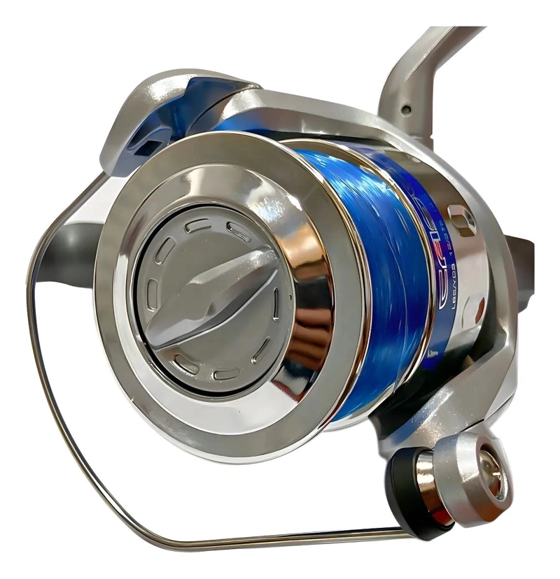 CARRETE DE PESCA GRIS CON SISTEMA REVERSIBLE PARA MANO DERECHA O IZQUIERDA - 3