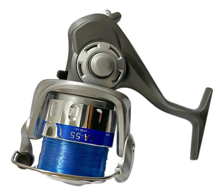 CARRETE DE PESCA GRIS CON SISTEMA REVERSIBLE PARA MANO DERECHA O IZQUIERDA - 5