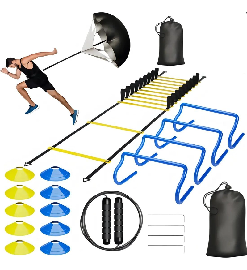 KIT DE ENTRENAMIENTO PARA FUTBOL CON ACCESORIOS EN COLOR AMARILLO - 1