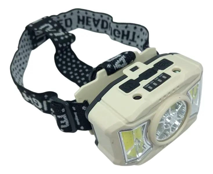 LINTERNA FRONTAL RECARGABLE CON LUZ BLANCA Y PUERTO USB - 1