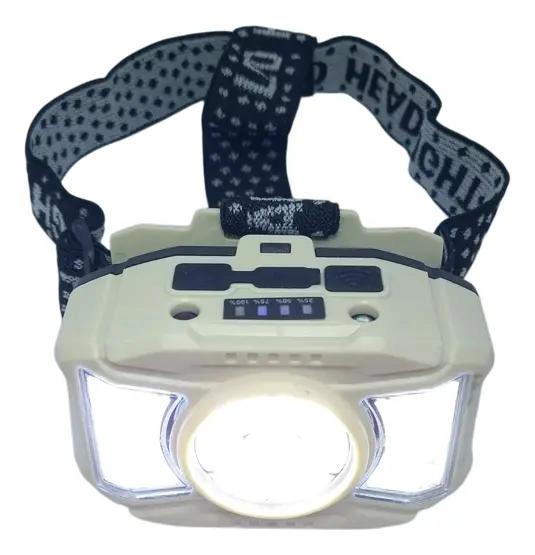 LINTERNA FRONTAL RECARGABLE CON LUZ BLANCA Y PUERTO USB - 3