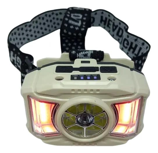 LINTERNA FRONTAL RECARGABLE CON LUZ BLANCA Y PUERTO USB - 4