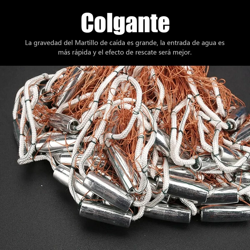 MALLA DE FUNDICION DE 1/4 CON 3,6 METROS DE LONGITUD Y ANILLOS - 5