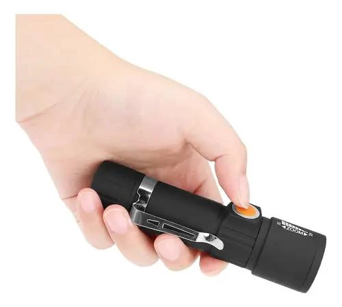 LINTERNA RECARGABLE LED USB CON 3000 LUMENES Y LUZ CREE - 1