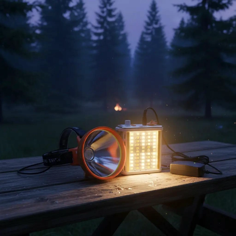 FOCO LED DE LARGO ALCANCE 800W CON LINTERNA USB PARA CAMPING Y MINERIA - 2