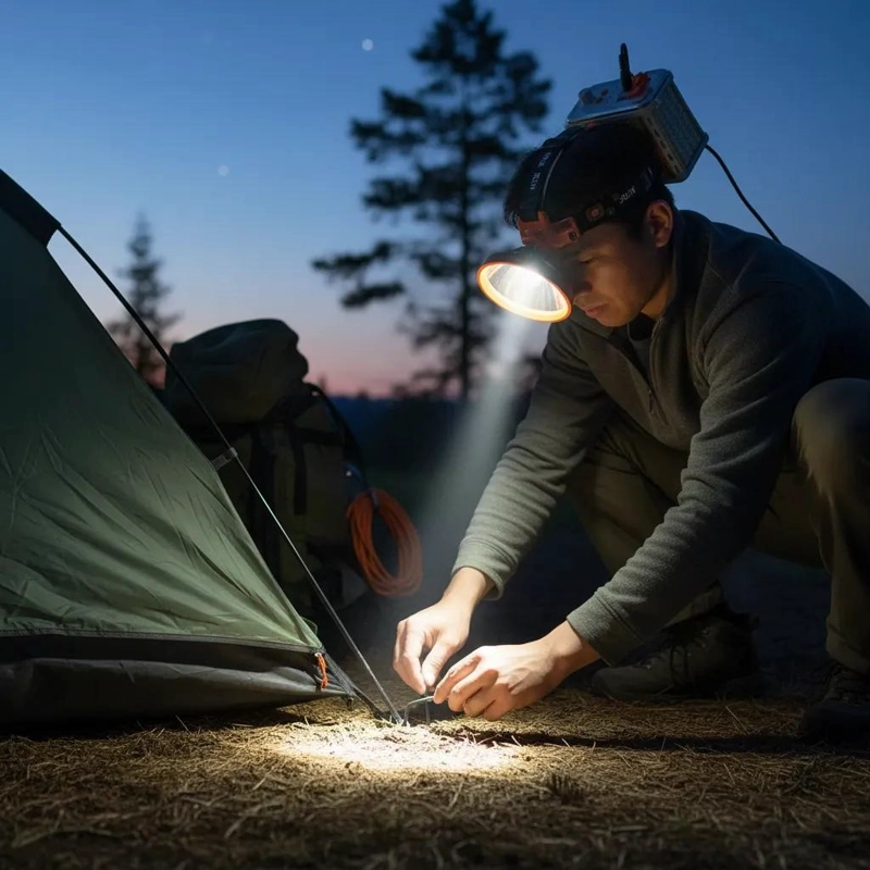 FOCO LED DE LARGO ALCANCE 800W CON LINTERNA USB PARA CAMPING Y MINERIA - 3