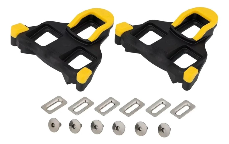 CALAS PARA PEDALES DE BICICLETA COLOR AMARILLO DE ALTA DURABILIDAD - 1