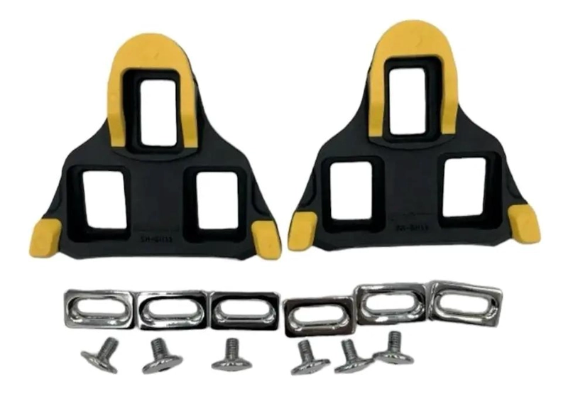 CALAS PARA PEDALES DE BICICLETA COLOR AMARILLO DE ALTA DURABILIDAD - 4