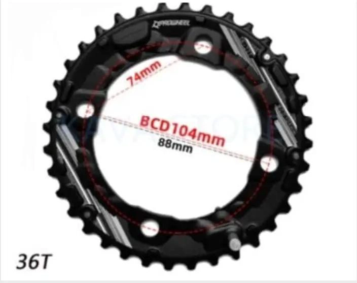 VOLANTE DOBLE PLATO PARA BICICLETA MONTAÑA 22-36 DIENTES - 1