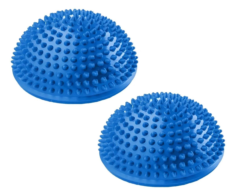 SET DE 2 BALONES MINI BOSU DE 16 CM DE DIAMETRO EN COLOR AZUL - 1