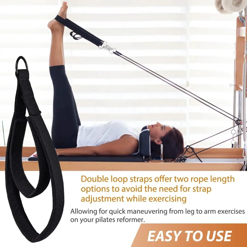 CORREAS DE PILATES CON DOBLE BUCLE PARA EJERCICIOS EN REFORMADOR - 4