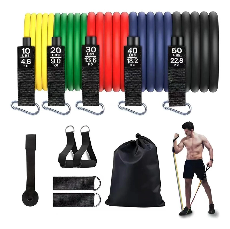 KIT COMPLETO DE BANDAS DE RESISTENCIA CON ACCESORIOS PARA ENTRENAMIENTO - 1