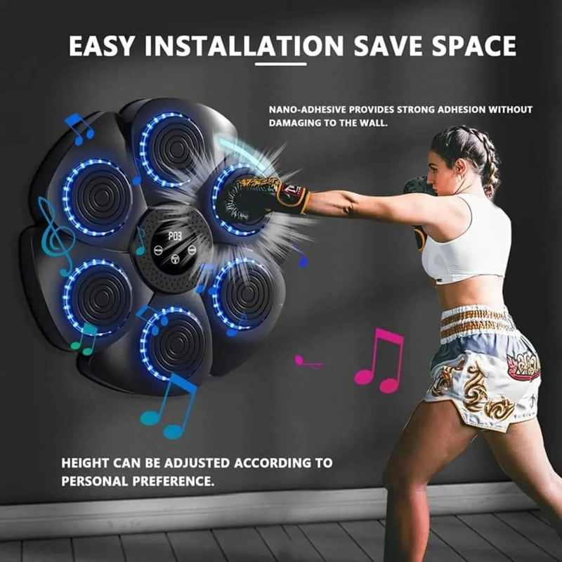 MAQUINA DE ENTRENAMIENTO DE BOXEO CON FUNCION MUSICAL INTEGRADA - 3