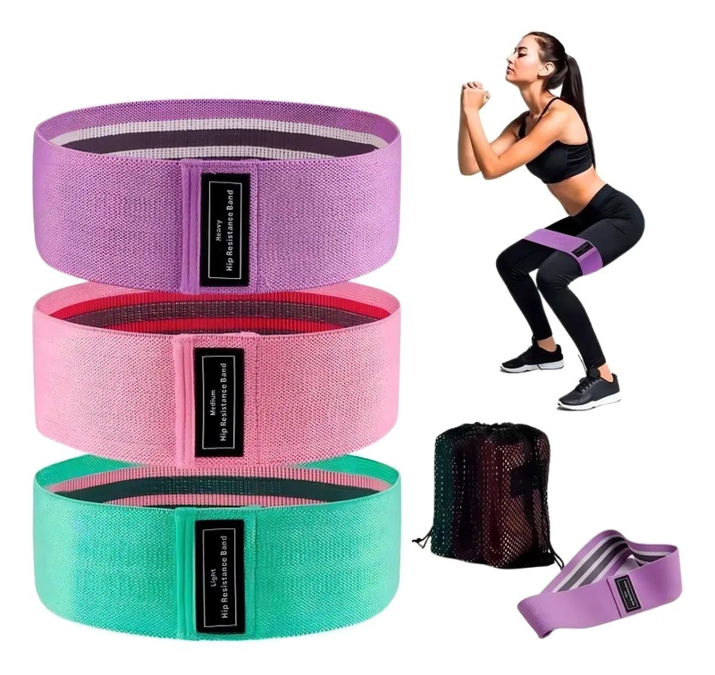 SET DE 3 BANDAS ELASTICAS DE RESISTENCIA NIVEL 3 PARA ENTRENAMIENTO - 1