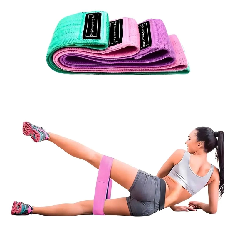 SET DE 3 BANDAS ELASTICAS DE RESISTENCIA NIVEL 3 PARA ENTRENAMIENTO - 2