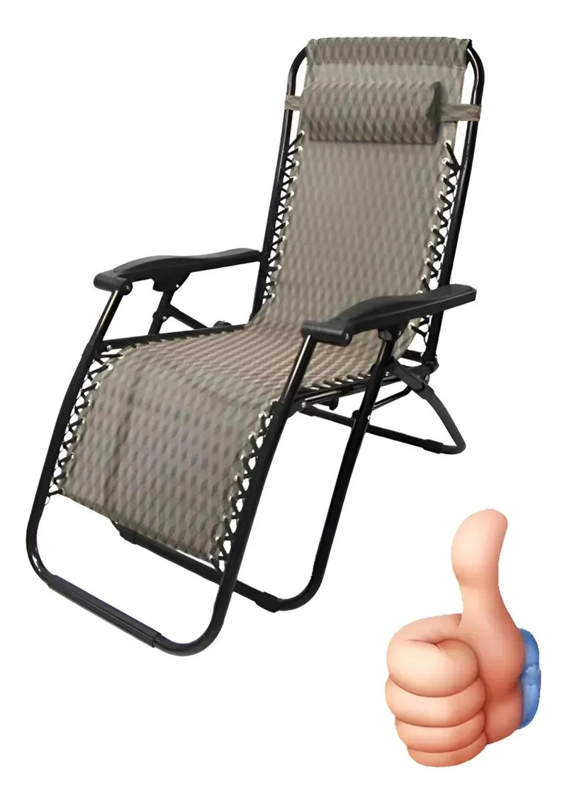 SILLA REPOSERA PLEGABLE PARA CAMPING Y PLAYA CON DISEÑO ERGONOMICO - 1