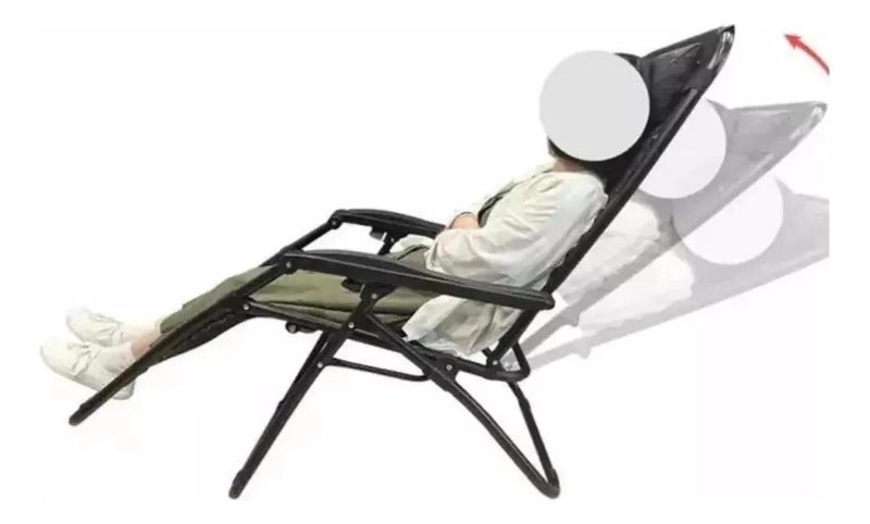 SILLA REPOSERA PLEGABLE PARA CAMPING Y PLAYA CON DISEÑO ERGONOMICO - 2